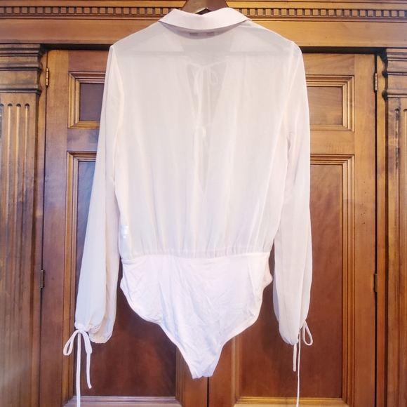 Sale Forever 21 Contemporary Tie Bodysuit XL - Picture 2 of 6